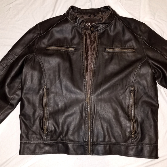 GUESS Faux Leather Jacket - Picture 1 of 10